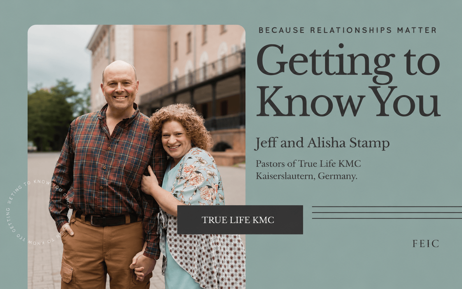 Getting to Know You: Jeff and Alisha Stamp